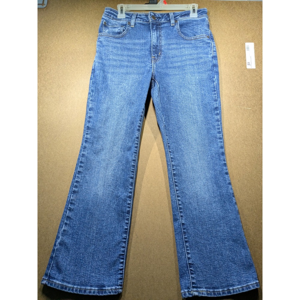 Levis 725 High Rise Kick Bootcut Jeans Medium Wash Blue W29 L27 Slim Flare